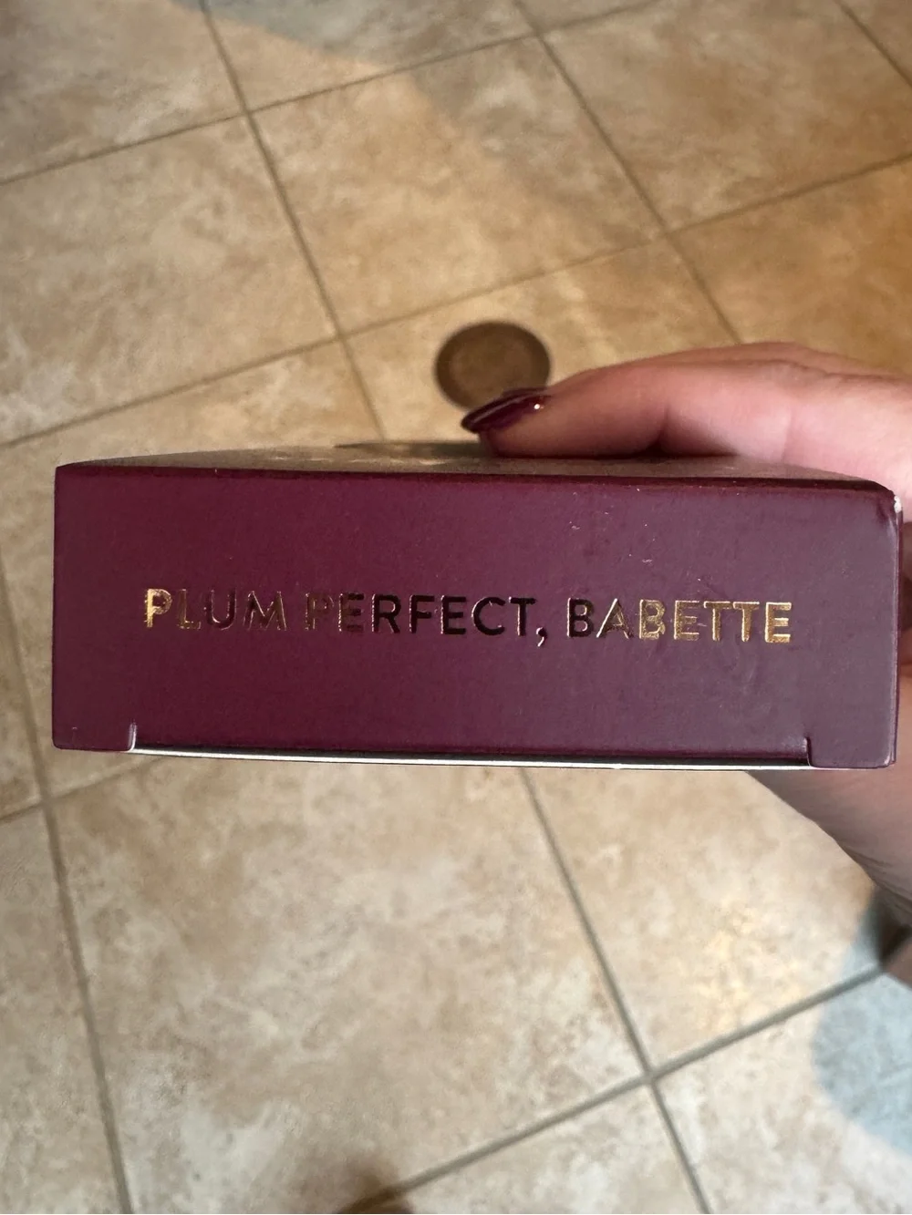 NIB Red Aspen Plum Perfect, Babette Press-On Nail Dashes
